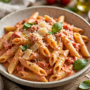 Penne in Creamy tomato sauce